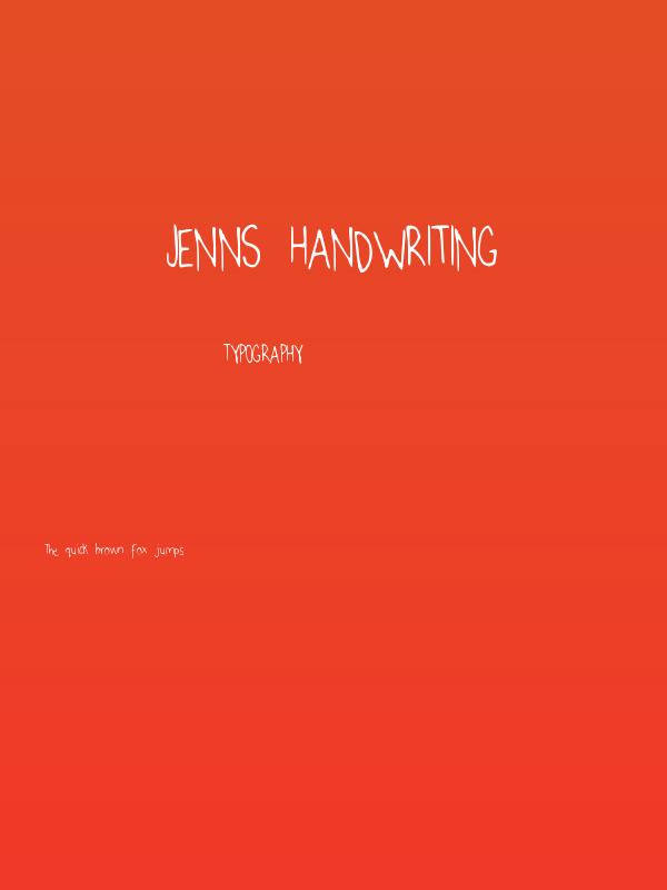 Jenns Handwriting Poster