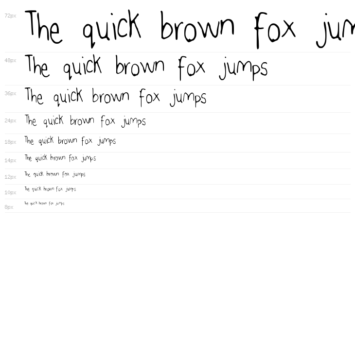 Jenns Handwriting Waterfall