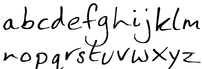 Jenny Hand Font LOWERCASE