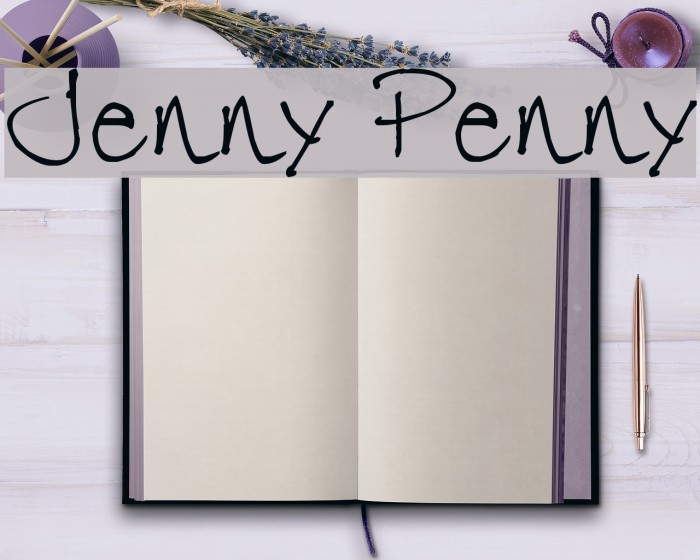 Jenny Penny Font examples