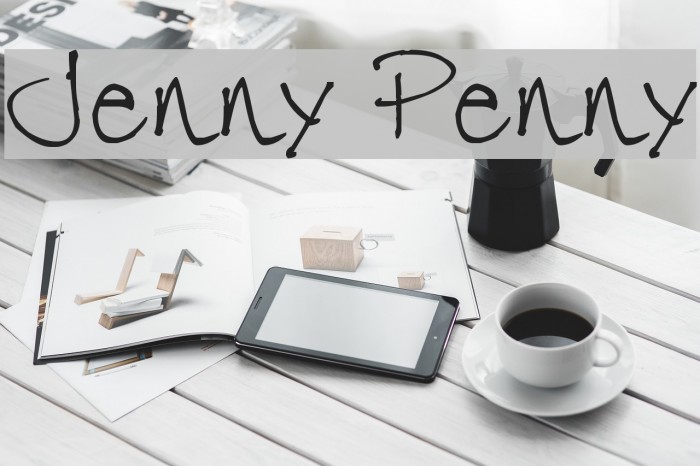 Jenny Penny Font examples