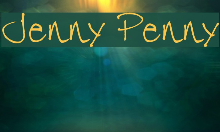 Jenny Penny Font examples