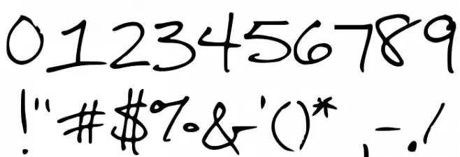 Jenny フォント その他の文字