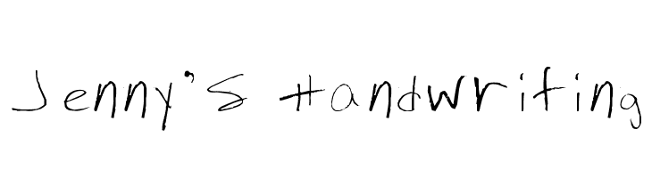 Jenny's Handwriting Font