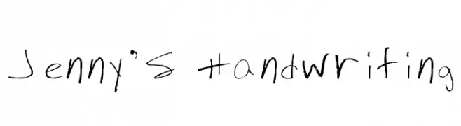 Jenny's Handwriting  नि: शुल्क फ़ॉन्ट्स डाउनलोड