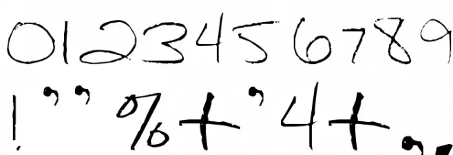 Jenny's Handwriting Font OTHER CHARS