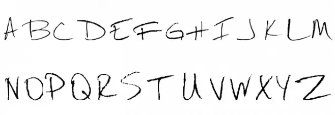 Jenny's Handwriting フォント 大文字