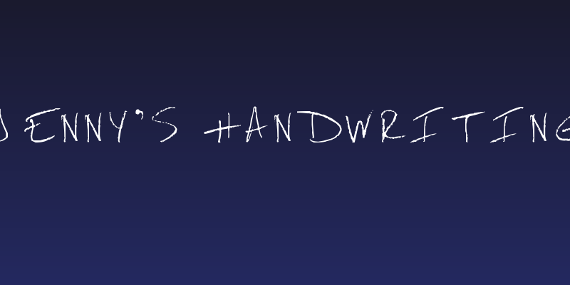 Jenny's Handwriting Social Header