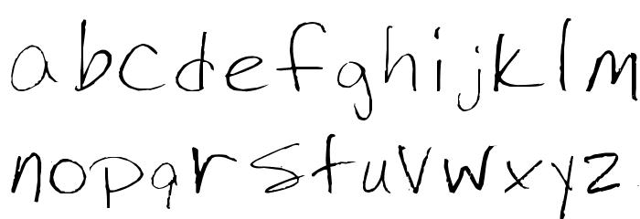 Jenny's Handwriting Font LOWERCASE