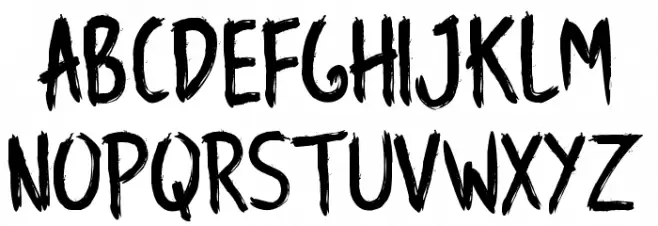 Jenoshark Feiya Demo Display Grunge 字体 大写