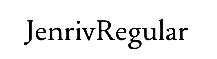 Jenriv Regular  नि: शुल्क फ़ॉन्ट्स डाउनलोड