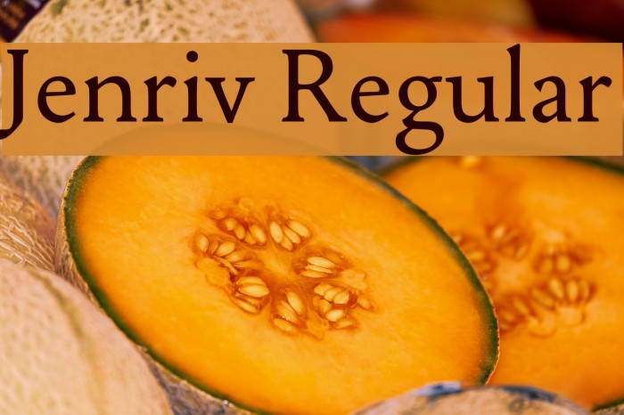 Jenriv Regular Font examples
