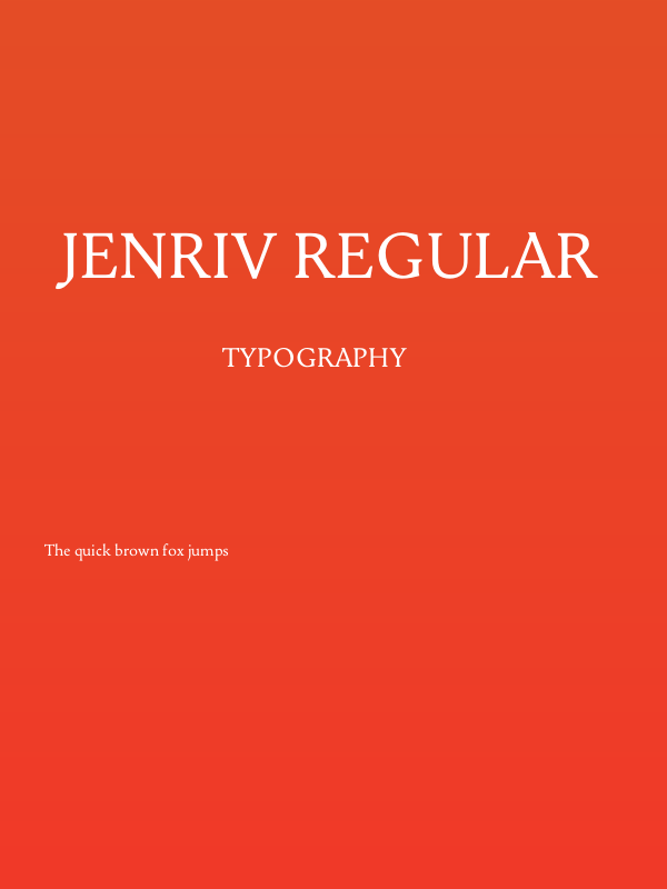 Jenriv Regular Poster