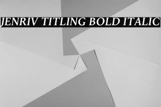 Jenriv Titling Bold Italic Font examples