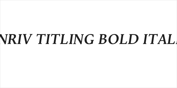 Jenriv Titling Bold Italic Logo