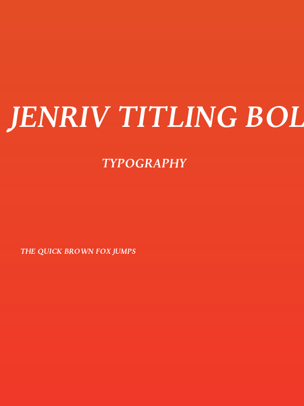 Jenriv Titling Bold Italic Poster