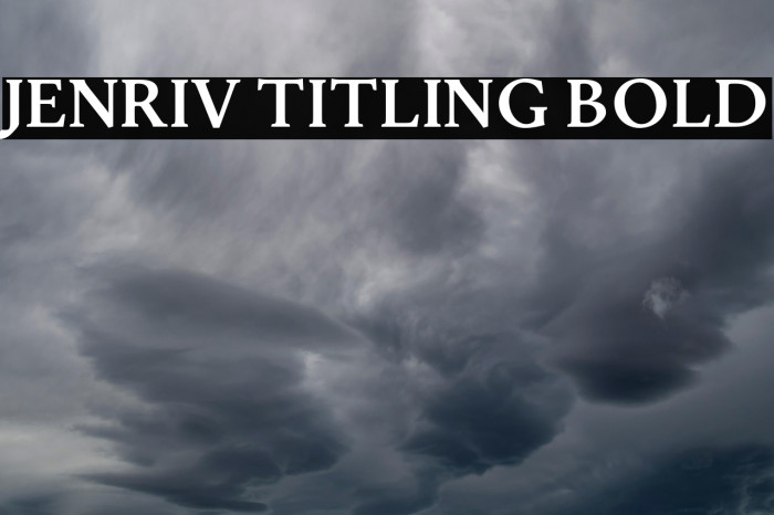 Jenriv Titling Bold Example 1