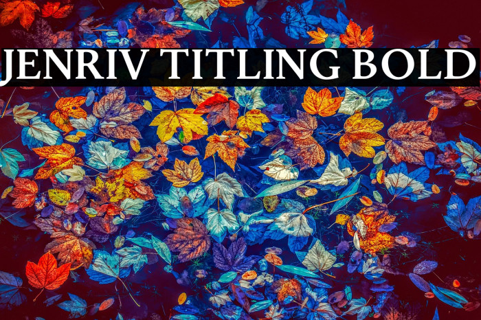 Jenriv Titling Bold Example 2