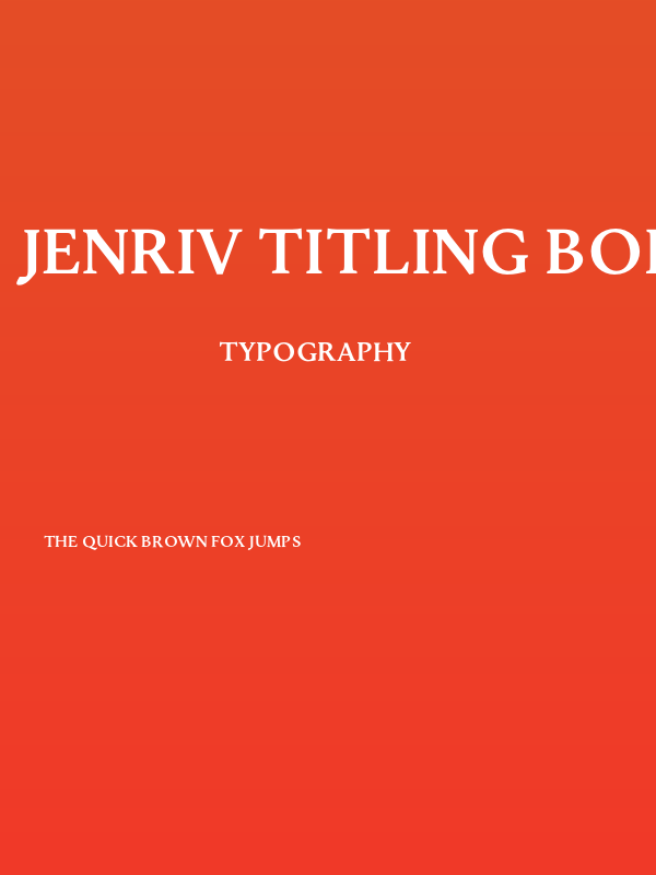 Jenriv Titling Bold Poster