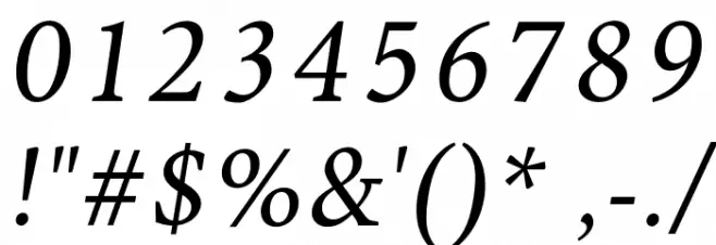 Jenriv Titling Italic Font OTHER CHARS