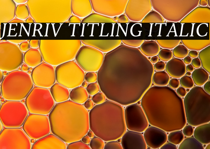 Jenriv Titling Italic Example 2