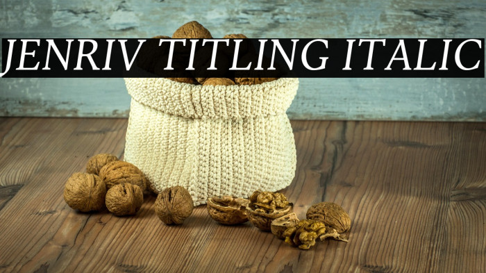 Jenriv Titling Italic Example 3