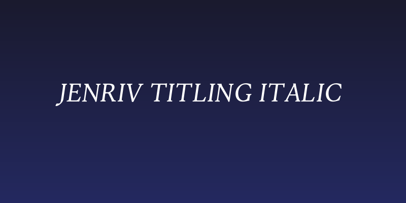 Jenriv Titling Italic Social Header