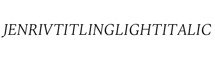Jenriv Titling Light Italic  Frei Schriftart Herunterladen