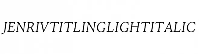 Jenriv Titling Light Italic  Fuentes Gratis Descargar