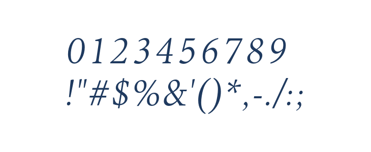 Jenriv Titling Light Italic Other Characters