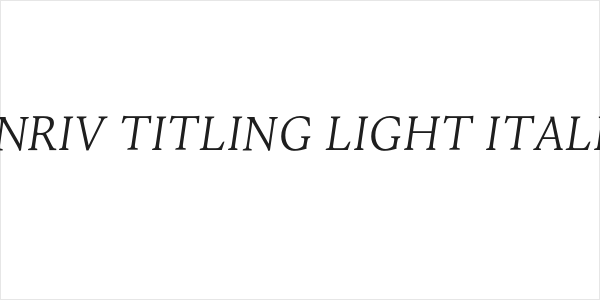 Jenriv Titling Light Italic Logo