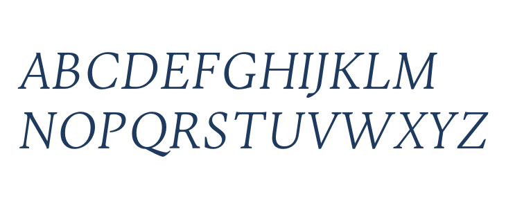 Jenriv Titling Light Italic Lowercase