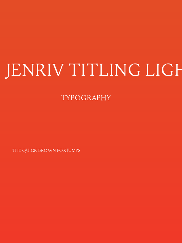 Jenriv Titling Light Poster