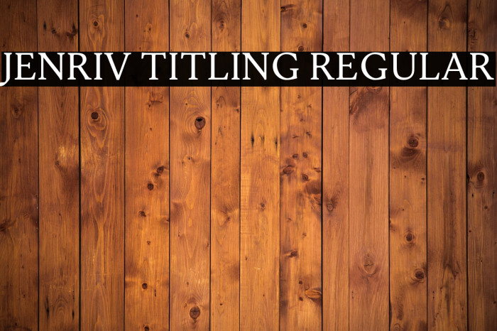 Jenriv Titling Regular Example 1