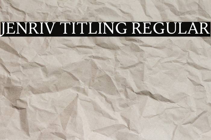 Jenriv Titling Regular Example 3