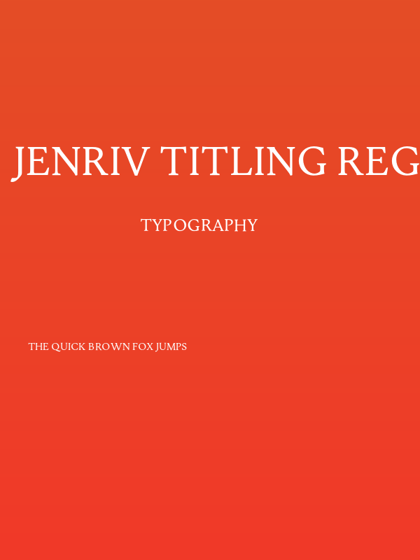 Jenriv Titling Regular Poster