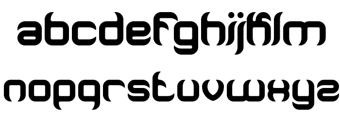 Jeopardize Thick BRK Font LOWERCASE