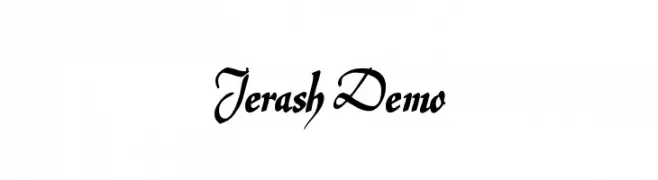 Jerash Demo  フリーフォントのダウンロード