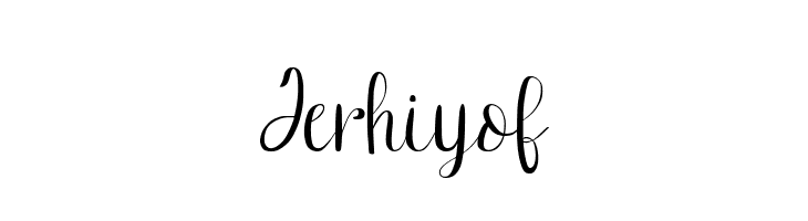 Jerhiyof  Free Fonts Download