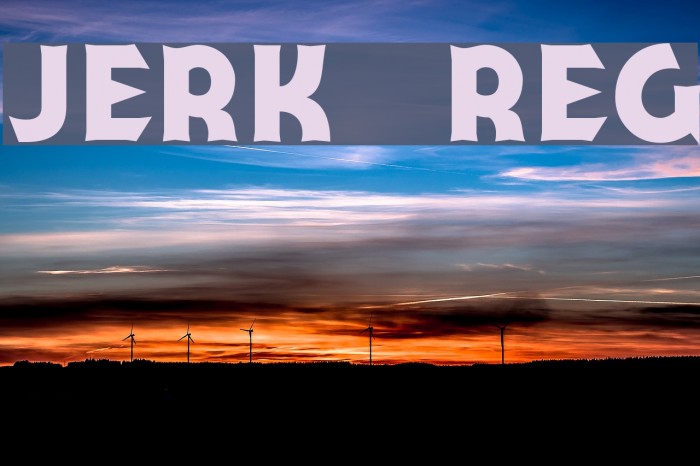 Jerk Reg Font examples