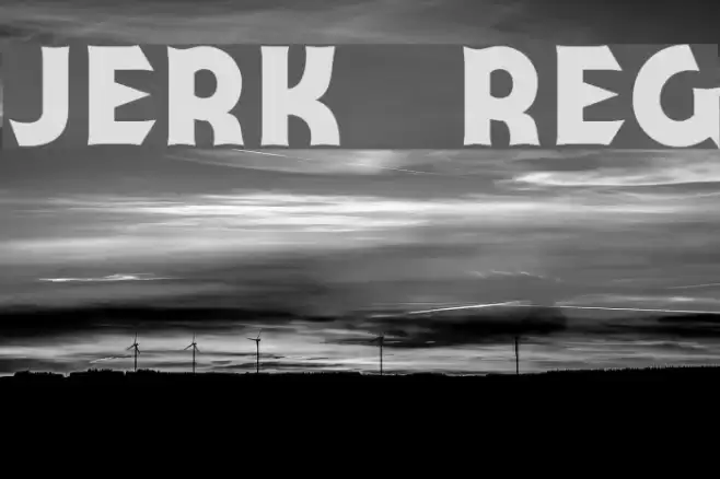 Jerk Reg Font examples