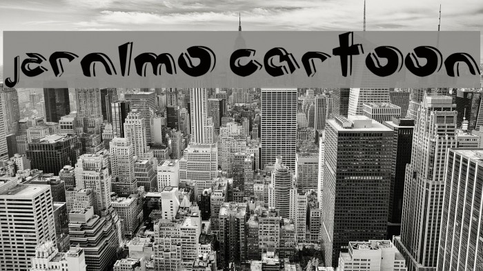 Jerónimo cartoon Font examples