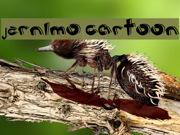 Jerónimo cartoon Font examples