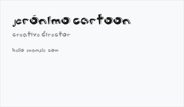 Jerónimo cartoon Business Card