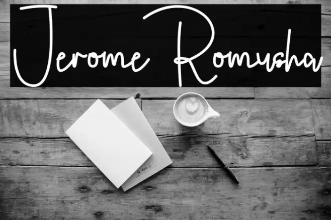 Jerome Romusha Font examples