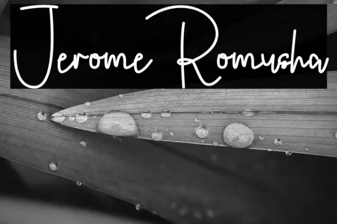 Jerome Romusha Font examples