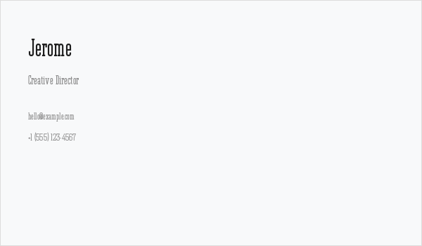 Jerome Business Card