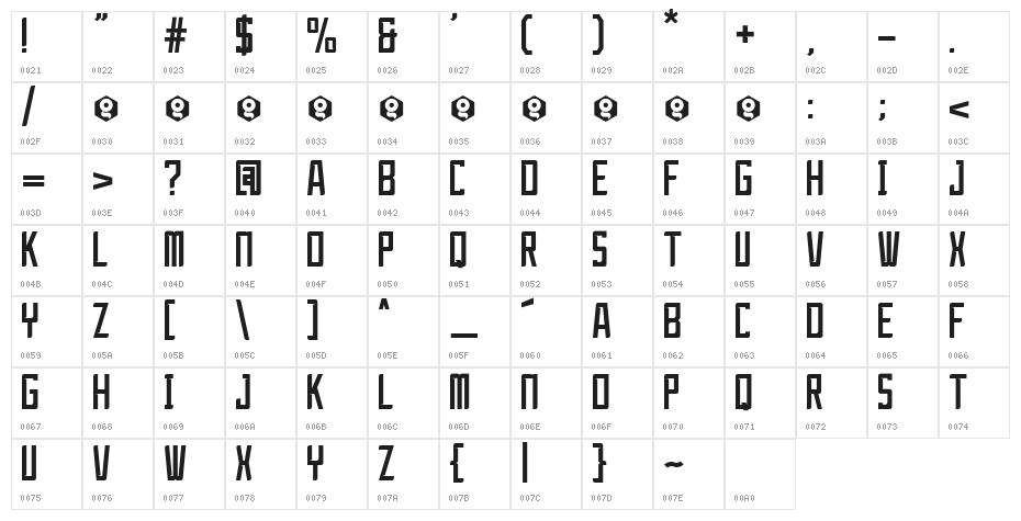 JerrySport Demo Character Map