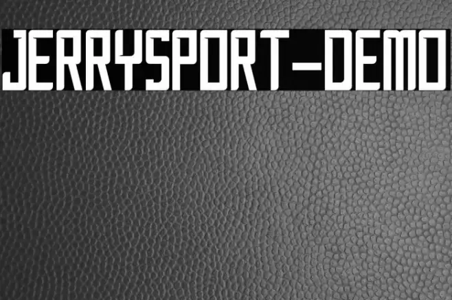 JerrySport-Demo Font examples