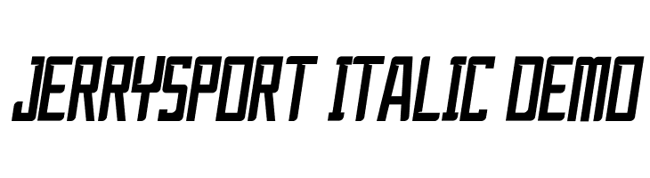 JerrySport Italic Demo  Скачать бесплатные шрифты